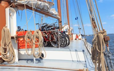 Ijsselmeer bikes boat netherlands