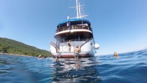 stern Princeza Diana boat family vacation croatia
