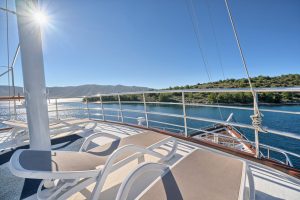 Sun deck on ship Magellan Croatia