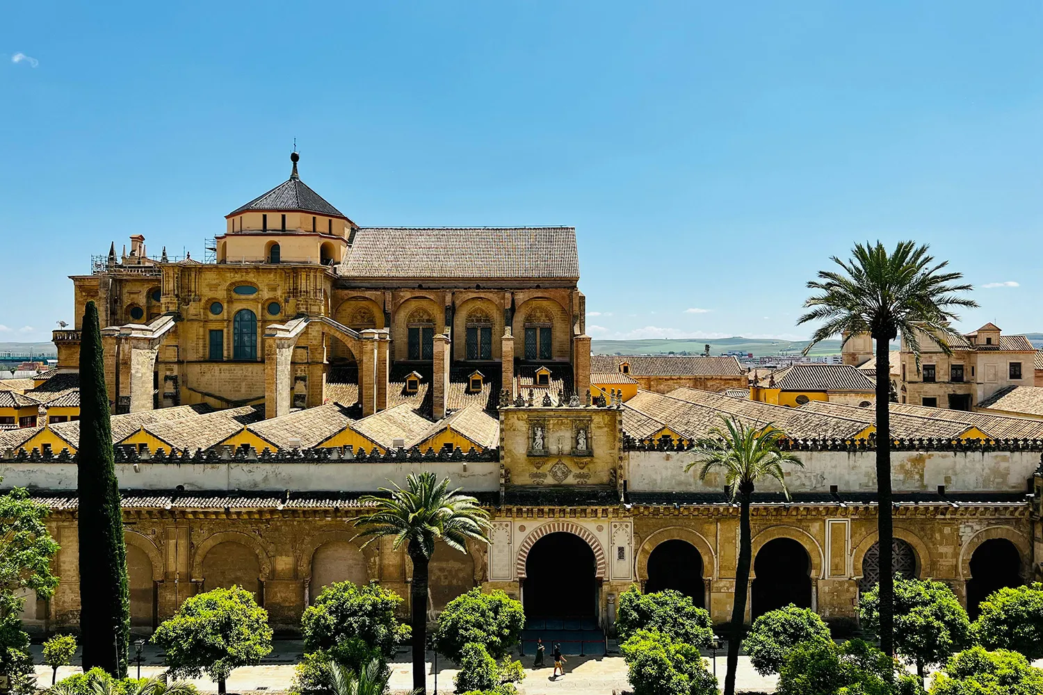 Exterior view of the Mosque-Cathedral of Cordoba, Spain.
