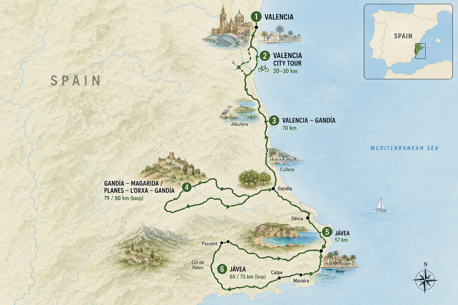 Route Map Valencia