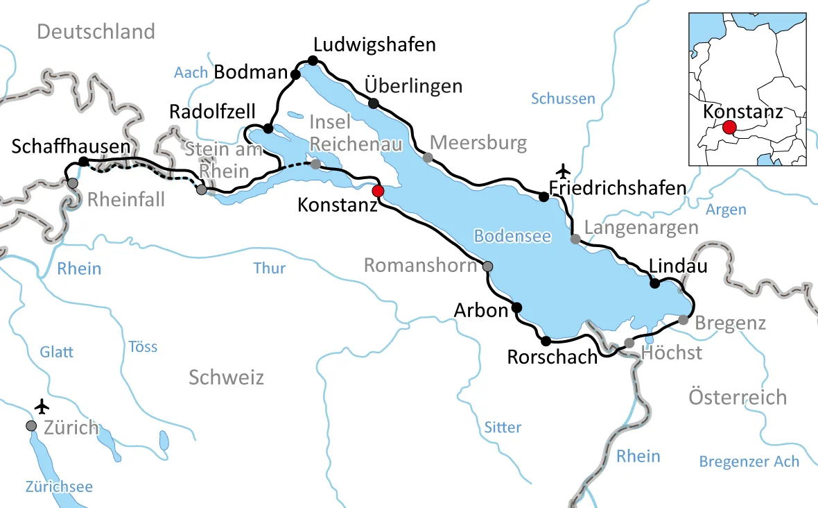 Lake Constance Cycle Path & Rhine Falls