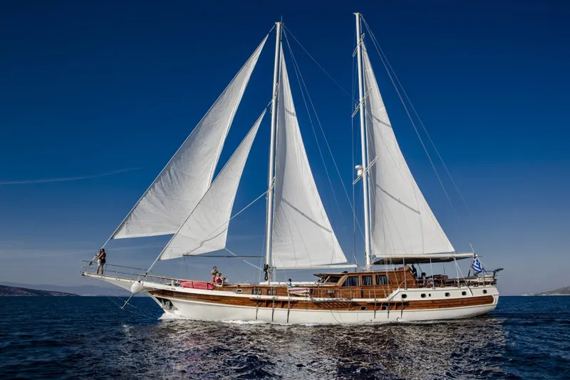 The elegant motorsailer Erato 