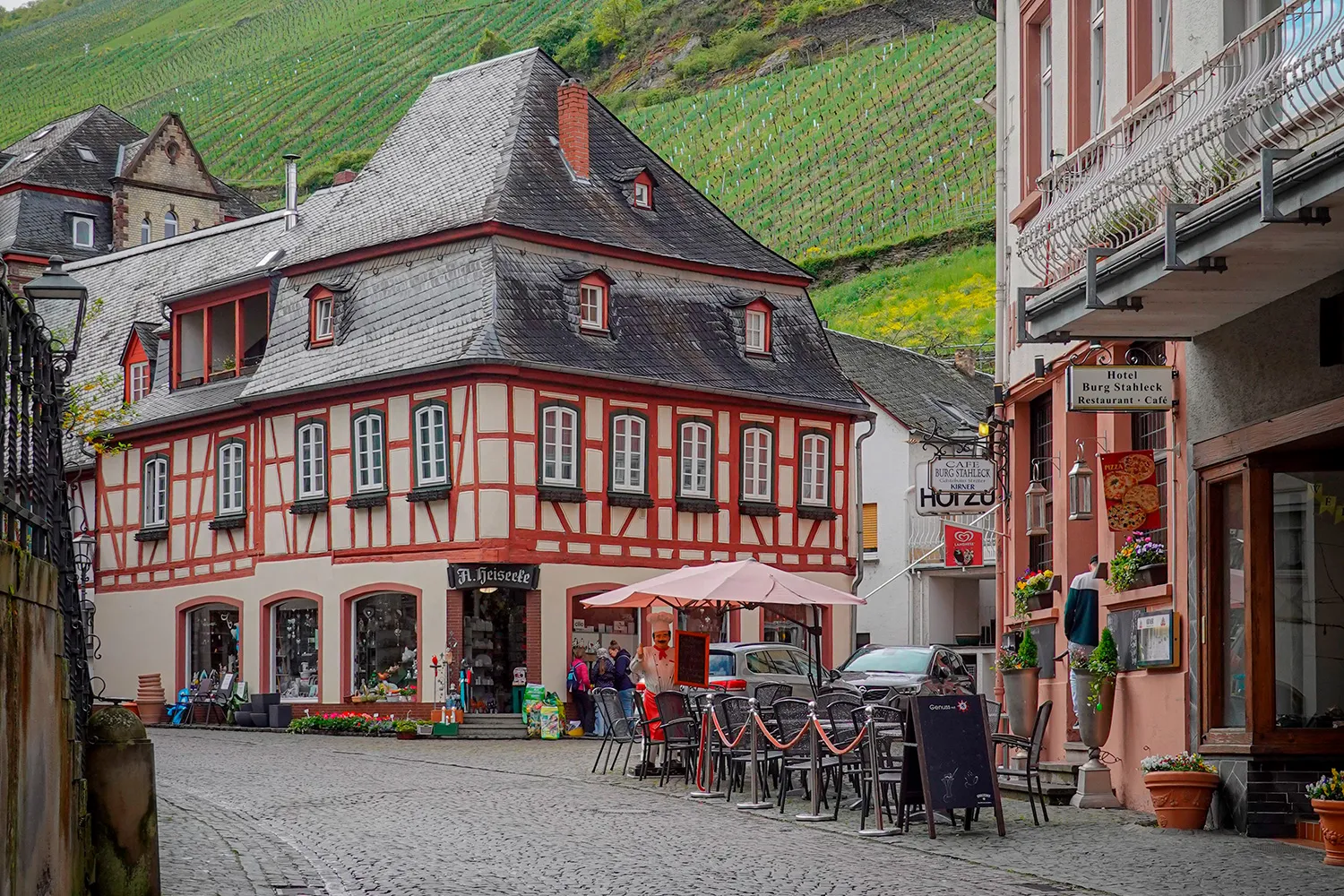 Historic street in Bernkastel-Kues, Germany